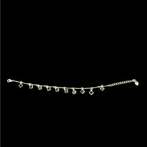 💘18k gold plated bracelet with flower charms